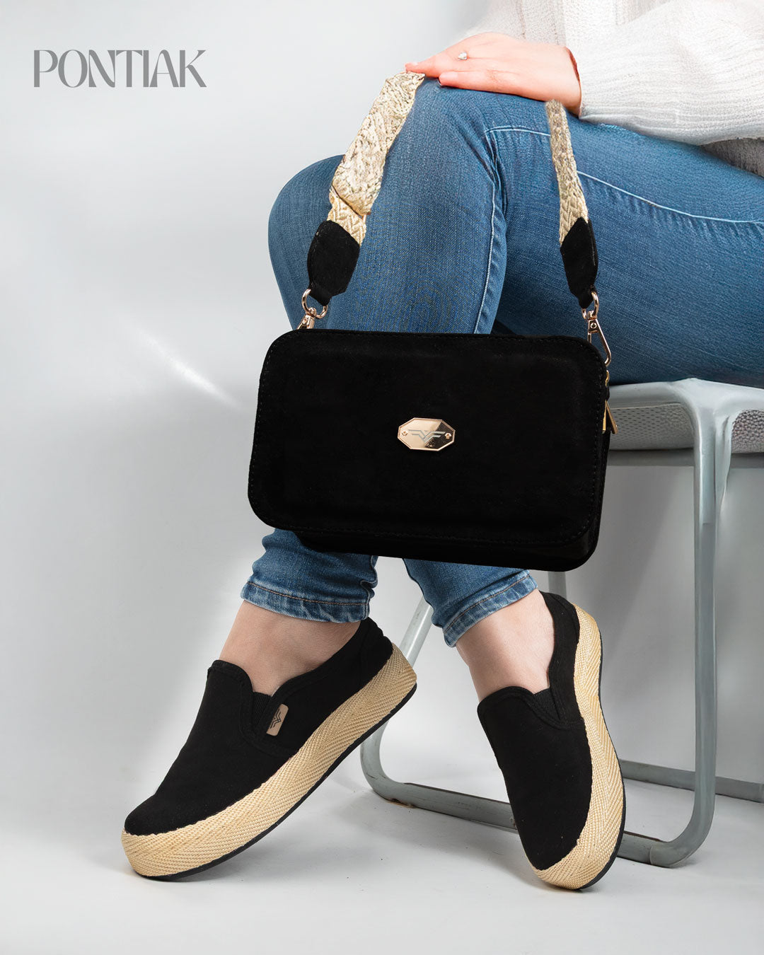 Black Jute Women's Casual Shoes by Pontiak
