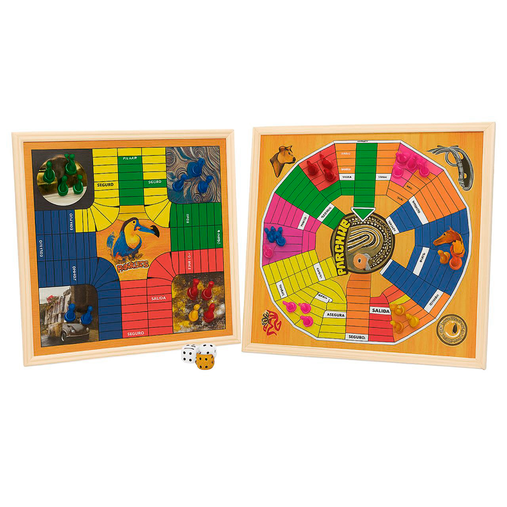 Double-Sided Colombian Parqués Board Game (4 & 6 Player)