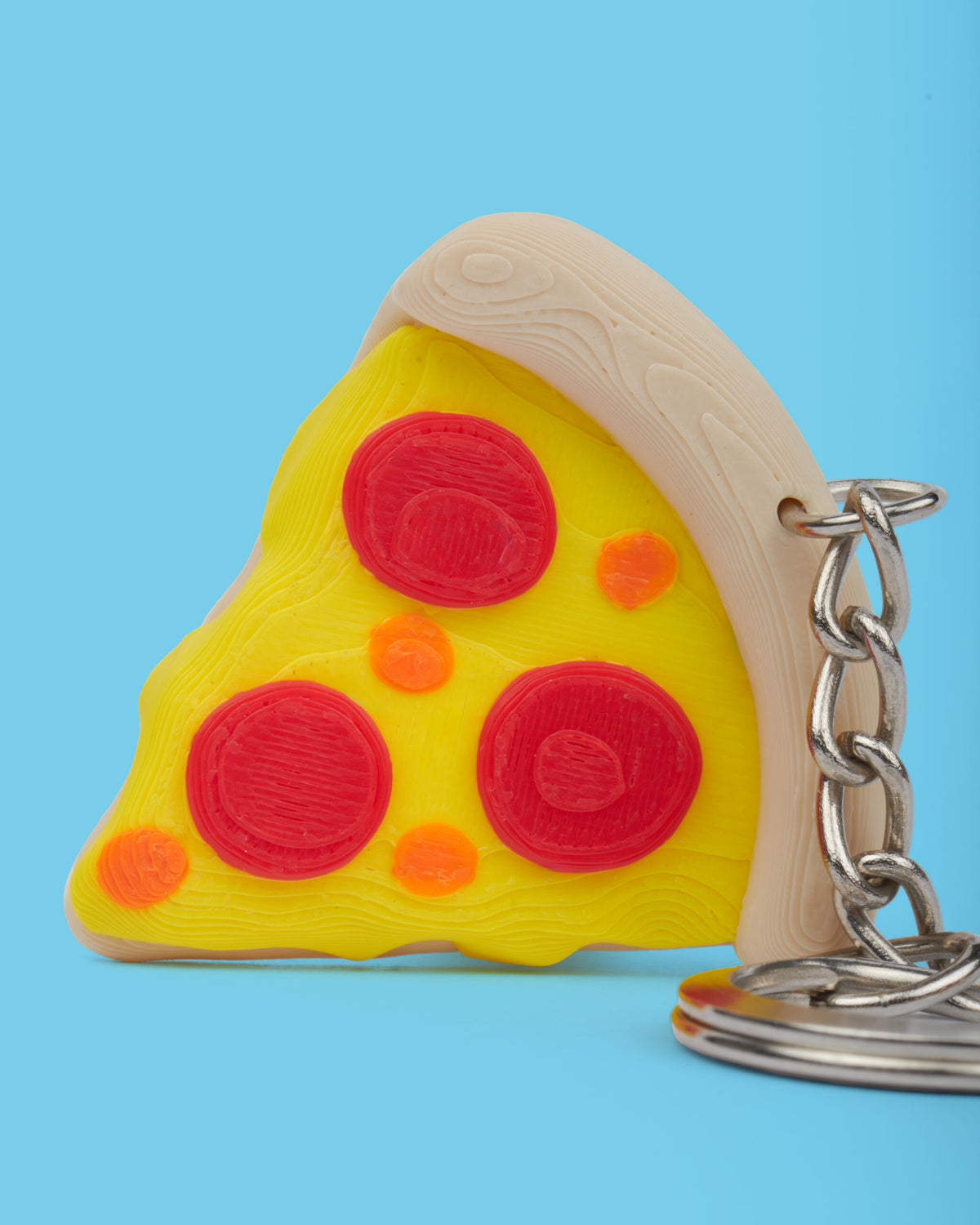 Pizza 3D printed keychain