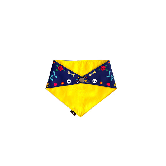 Day of the Dead Blue Pet Bandana
