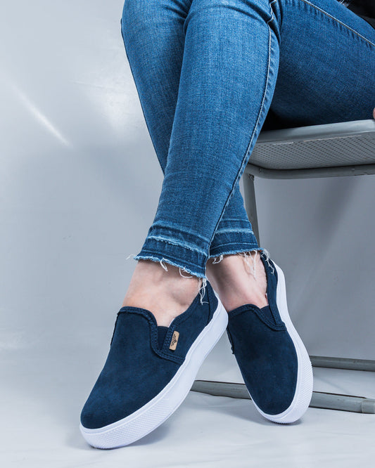 Classic Navy Slip-On Espadrille Sneakers by Pontiak