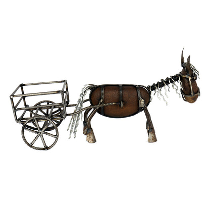 Decorative Donkey with Cart – Recycled Materials