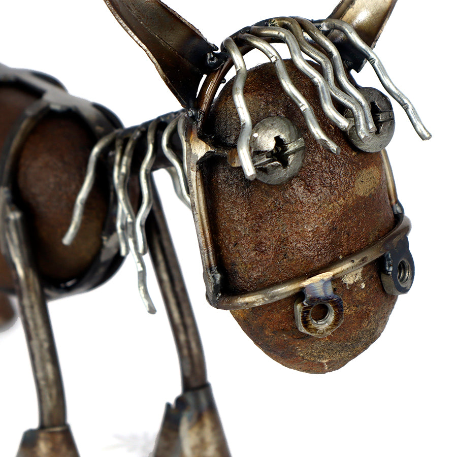 Decorative Donkey with Cart – Recycled Materials