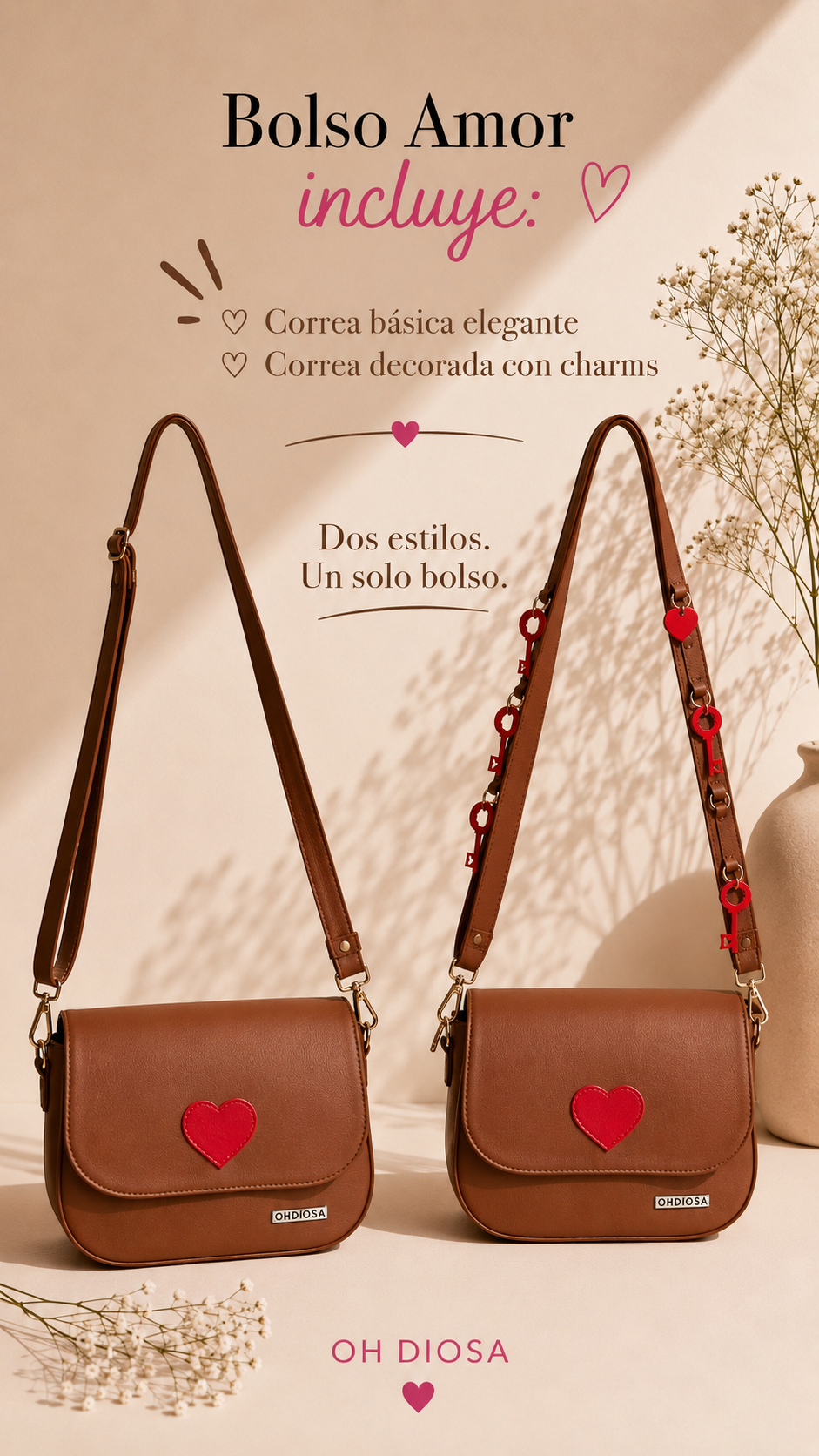 Carriel Amor Heart Crossbody Bag – Colombian Carriel-Style Purse
