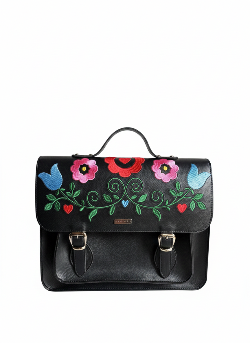 Jumbo Colombia Floral Embroidered Bag – Laptop Backpack Purse