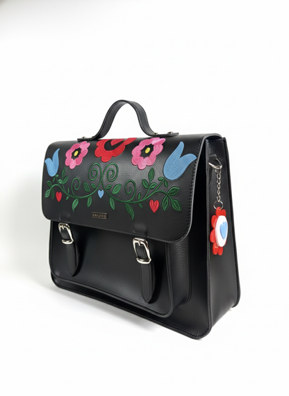Jumbo Colombia Floral Embroidered Bag – Laptop Backpack Purse