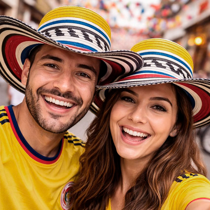 Colombian Vueltiao Hat: Authentic Tricolor Design
