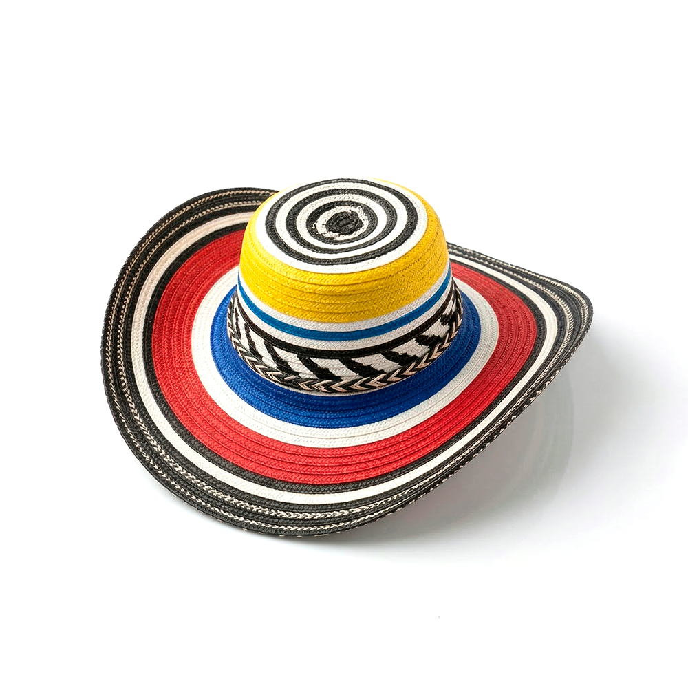Colombian Vueltiao Hat: Authentic Tricolor Design