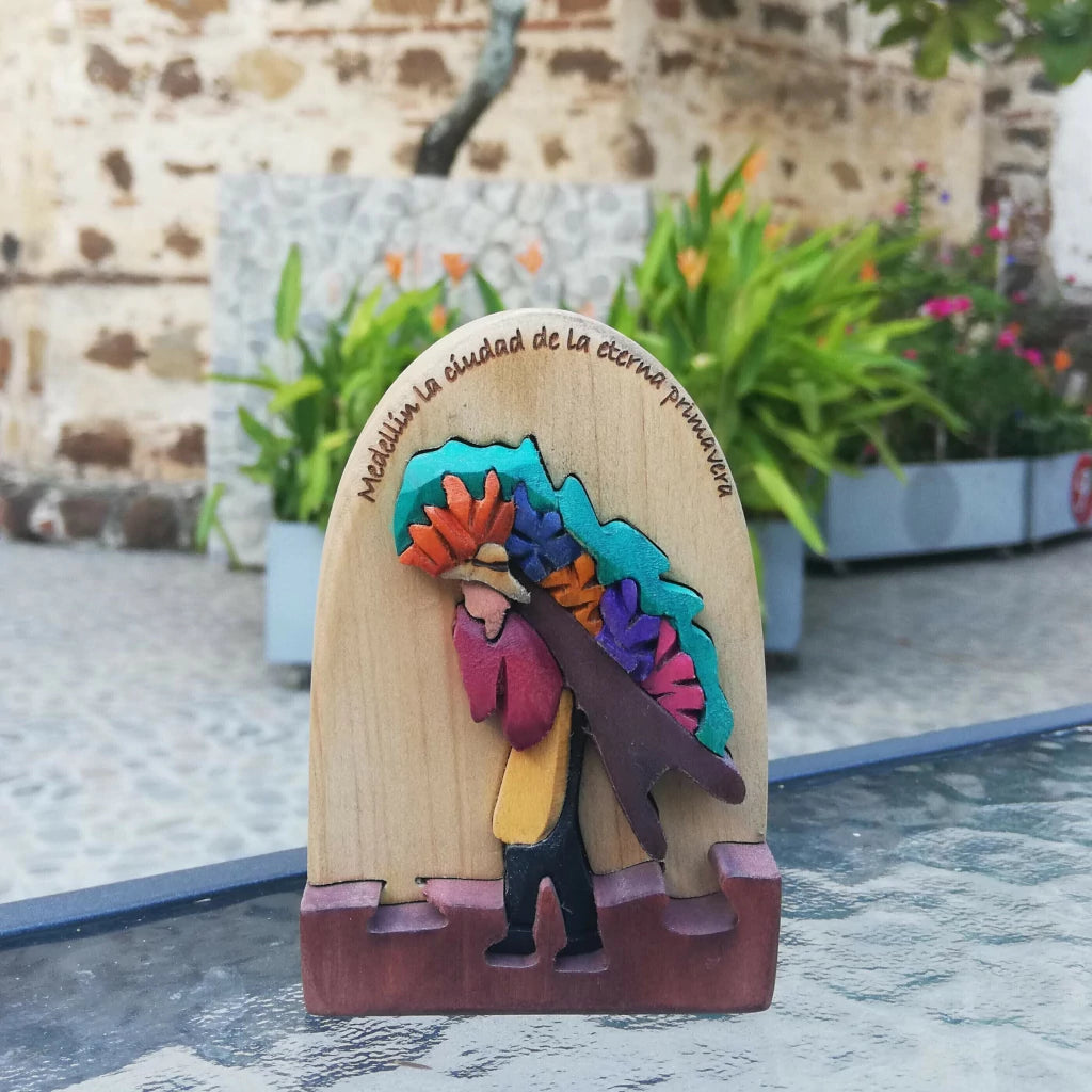 Silletero Wooden Souvenir
