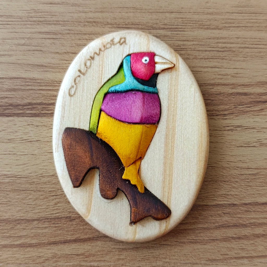Tanager Wooden Fridge Magnet