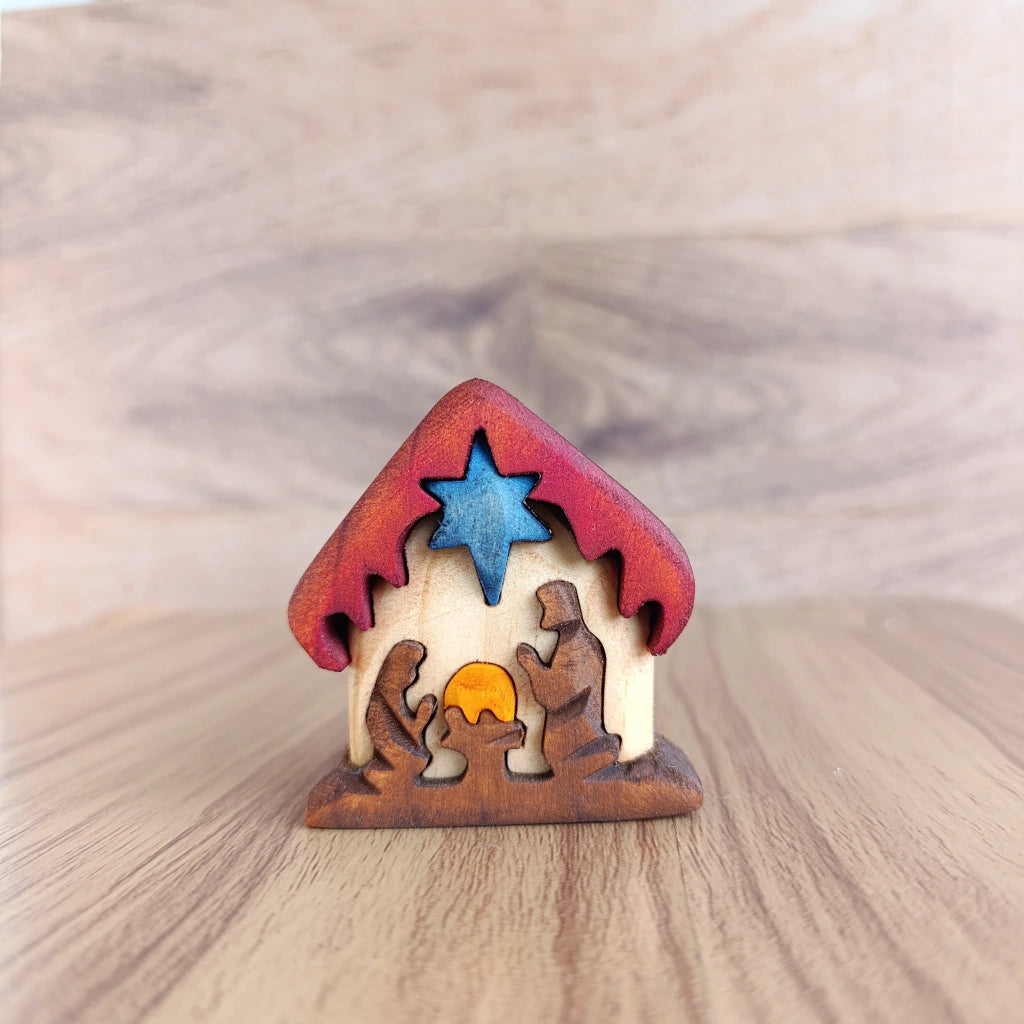 Maloka Wooden Nativity Scene