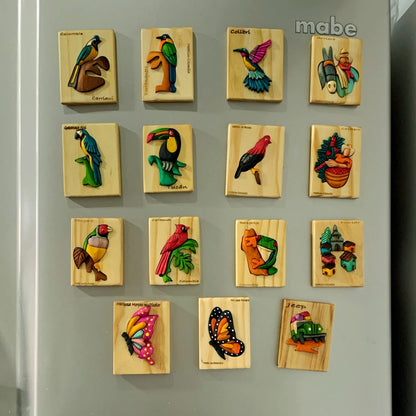 Tanager Wooden Fridge Magnet