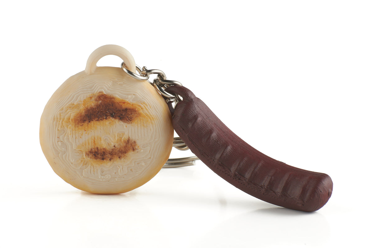 Arepa with Chorizo 3D printed keychain