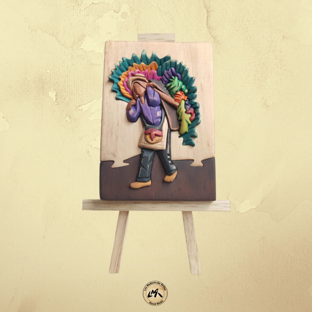 Silletero Wood Art on Easel